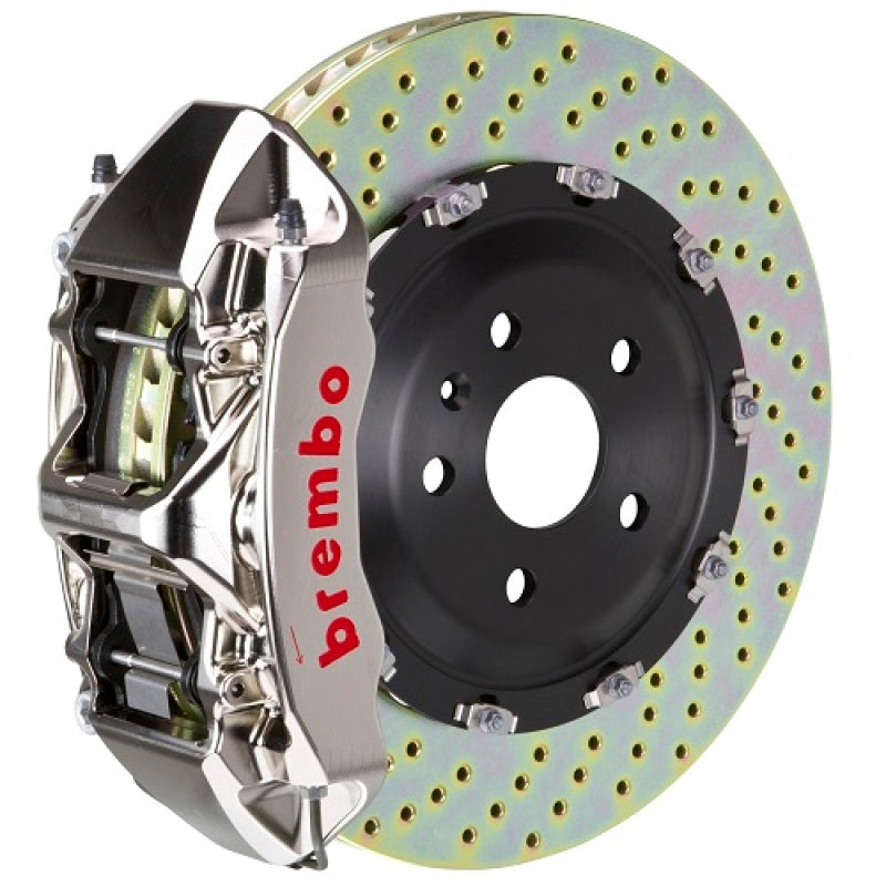 Brembo 00-02 RS4 Front GTR BBK 6 Piston Billet380x34 2pc Rotor Drilled- Nickel Plated 1N1.9025AR