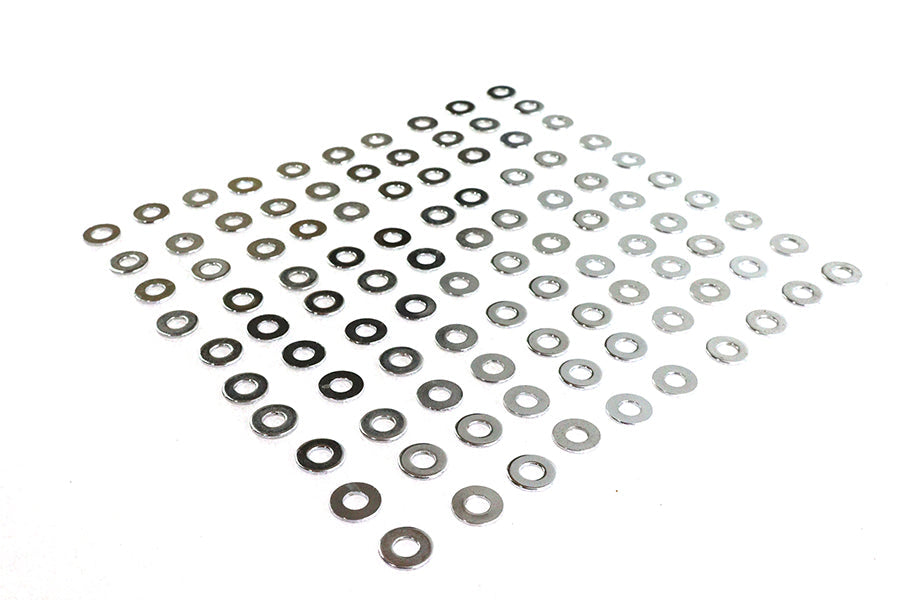 Chrome Flat Washers 1/4 inch Inner Diameter