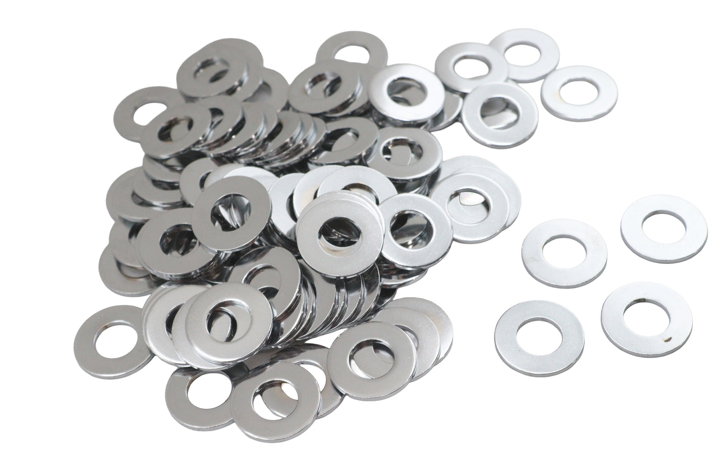 Chrome Flat Washers 3/8 inch Inner Diameter