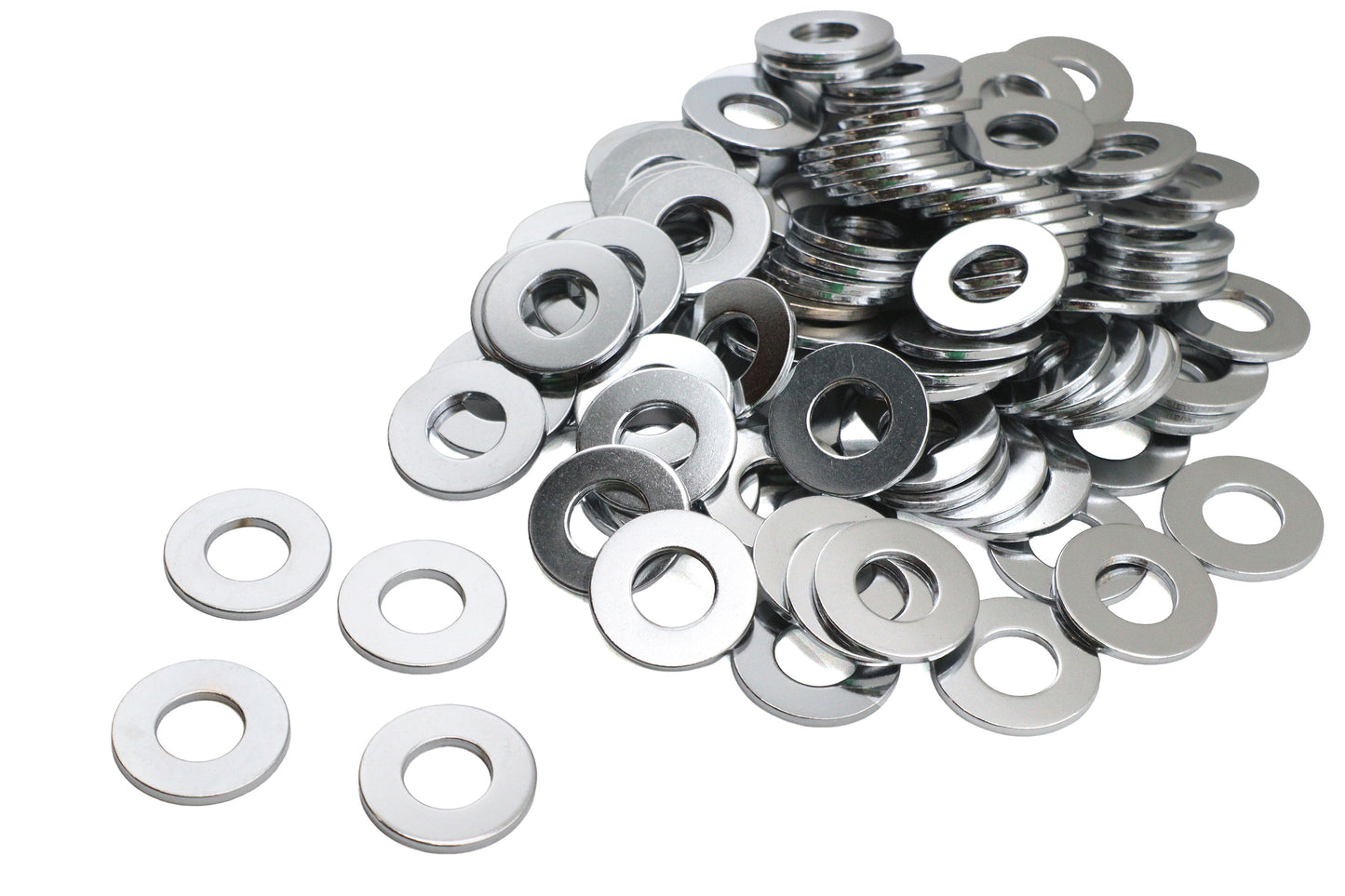 Chrome Flat Washers 1/2 inch Inner Diameter
