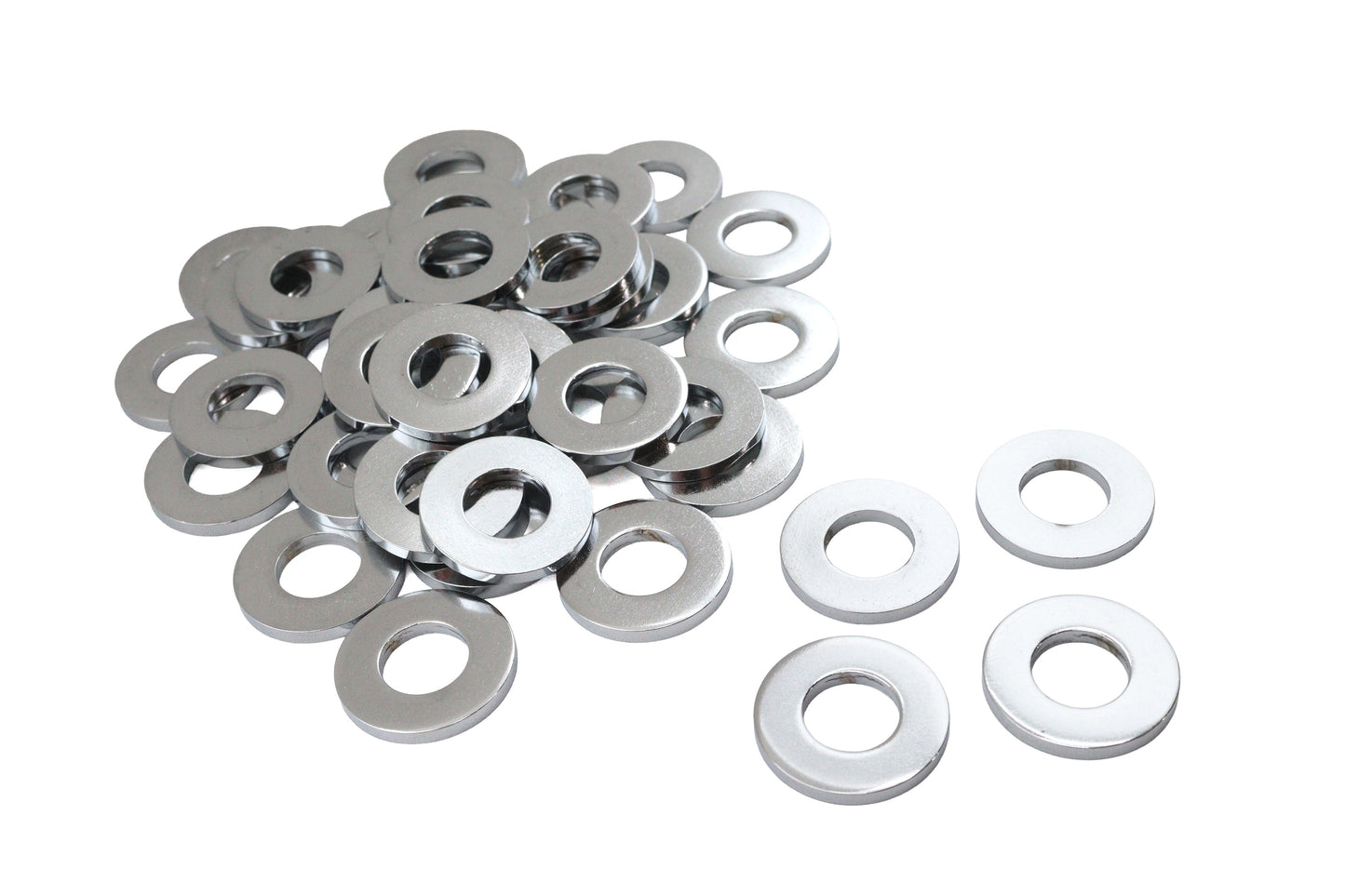 Chrome Flat Washers 7/16 inch, Extra Thick