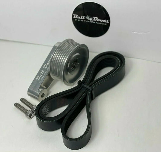 Bull Boost Performance Adjustable EP3 Style Idler Pulley & Serpentine Belt Kit for Honda Civic, Integra & K20 Engine Swap Applications