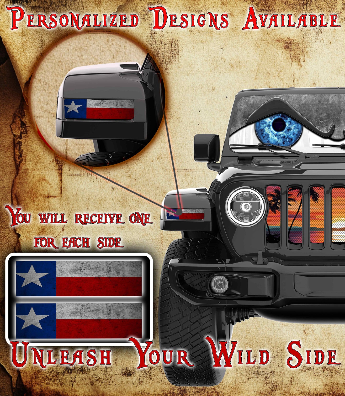 Texas flag Marker light for a Jl or JT 37