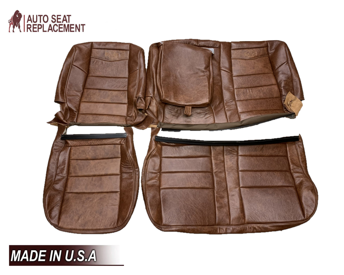 2002-2007 FORD F250 F350 KING RANCH REPLACEMENT GENUINE LEATHER SECOND (2nd) ROW SEAT COVERS