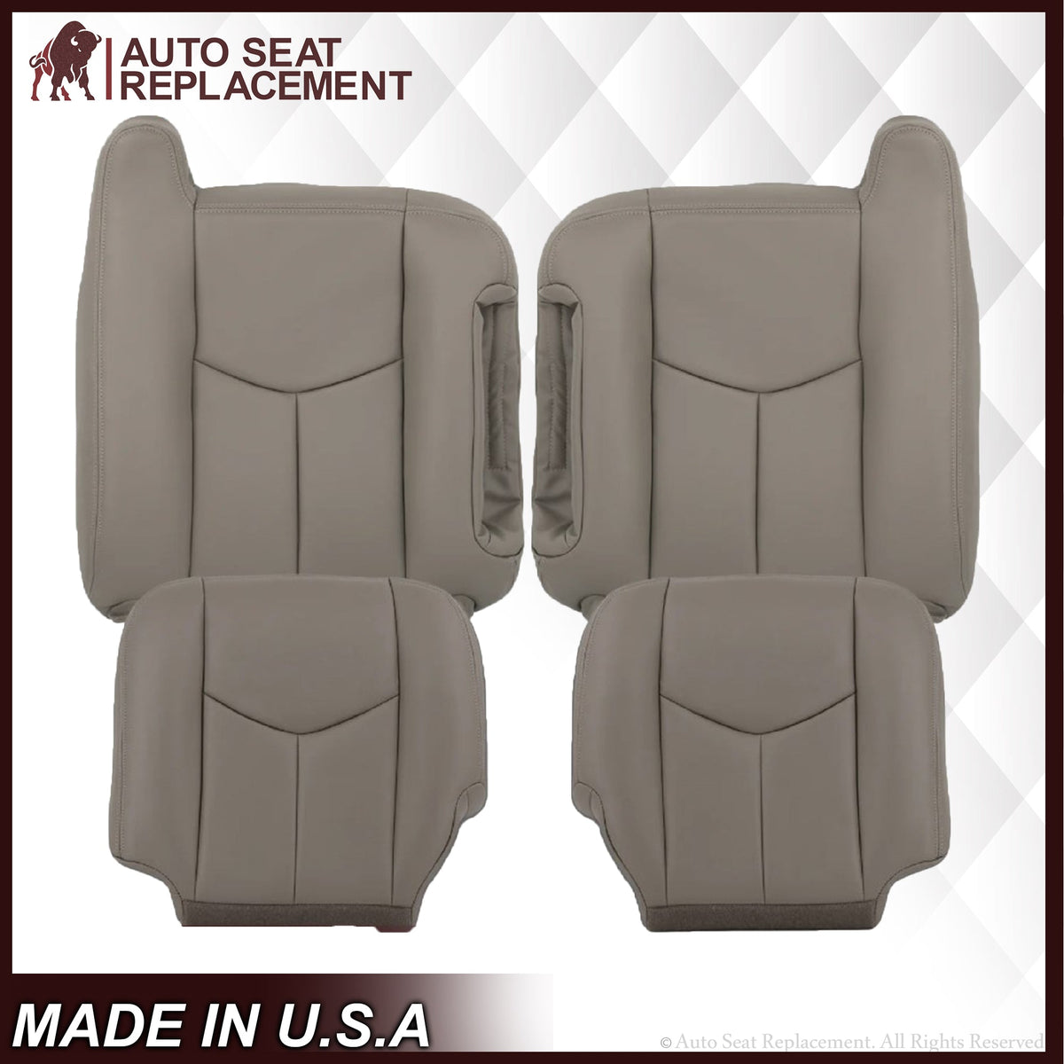 2003-2007 Chevy Tahoe/Suburban Seat Cover in Light Gray: Choose From Variations
