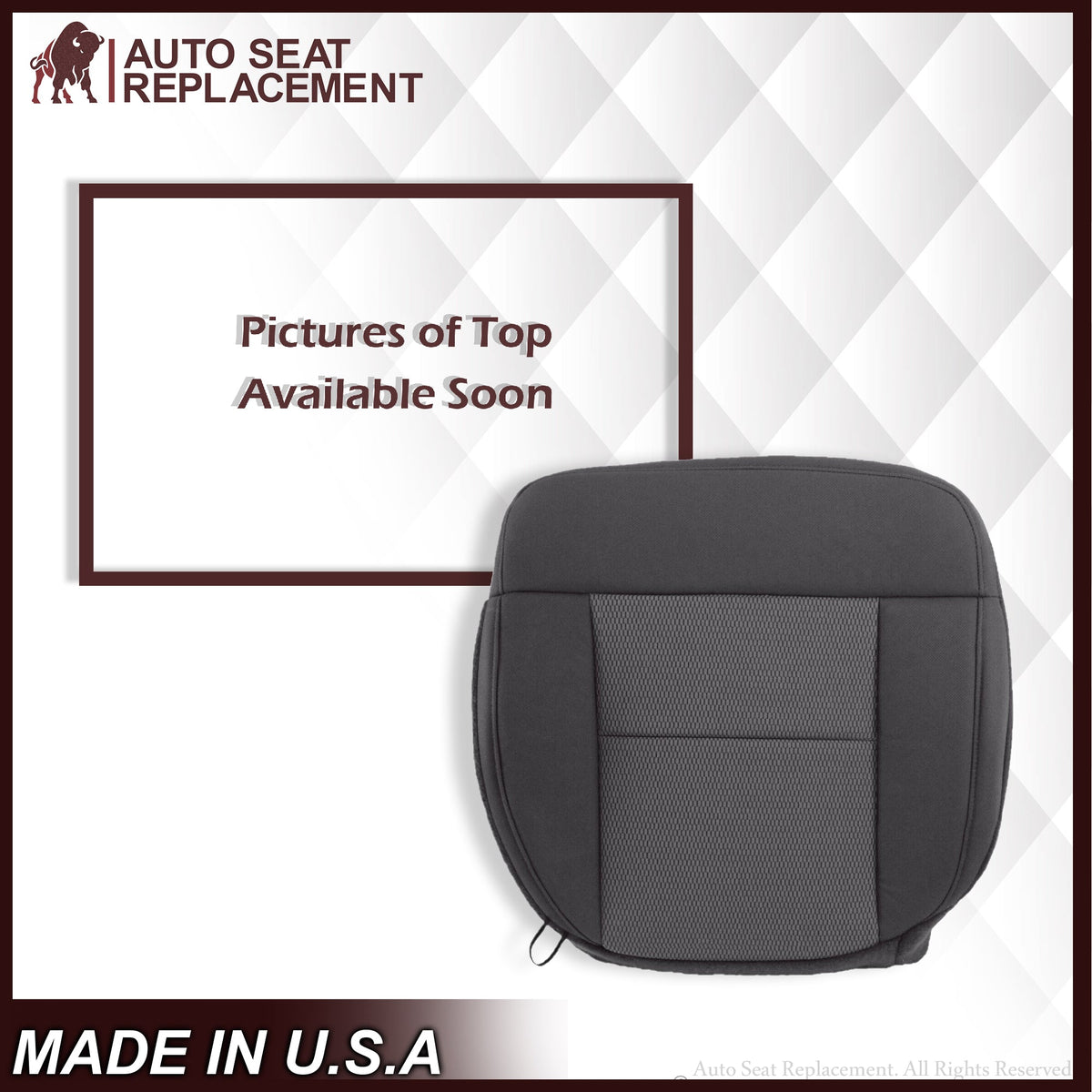 2004 2005 2006 Ford F150 XLT Bottom Seat Cover in Black & Gray Cloth