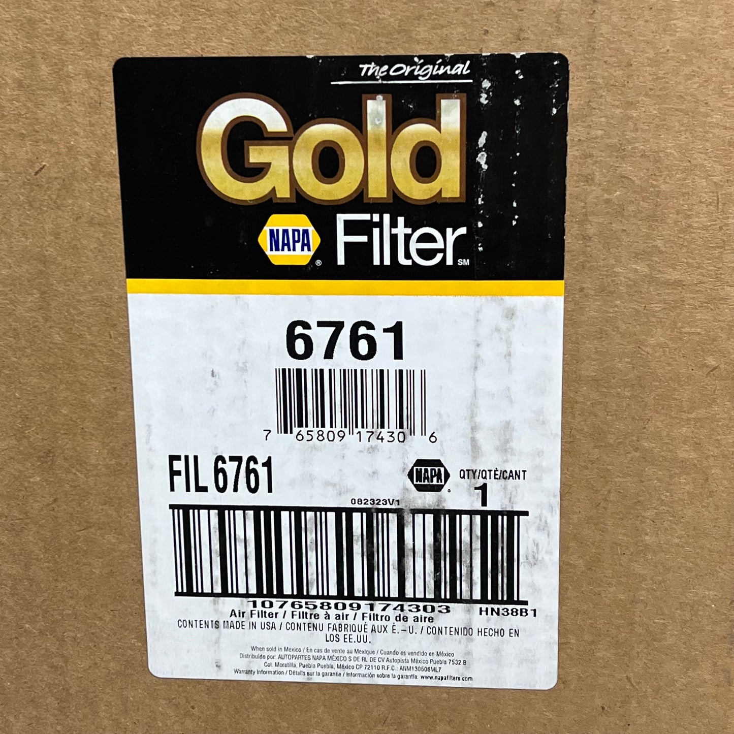 NAPA The Original Gold Air Filter Cellulose Filter Media Material FIL 6761