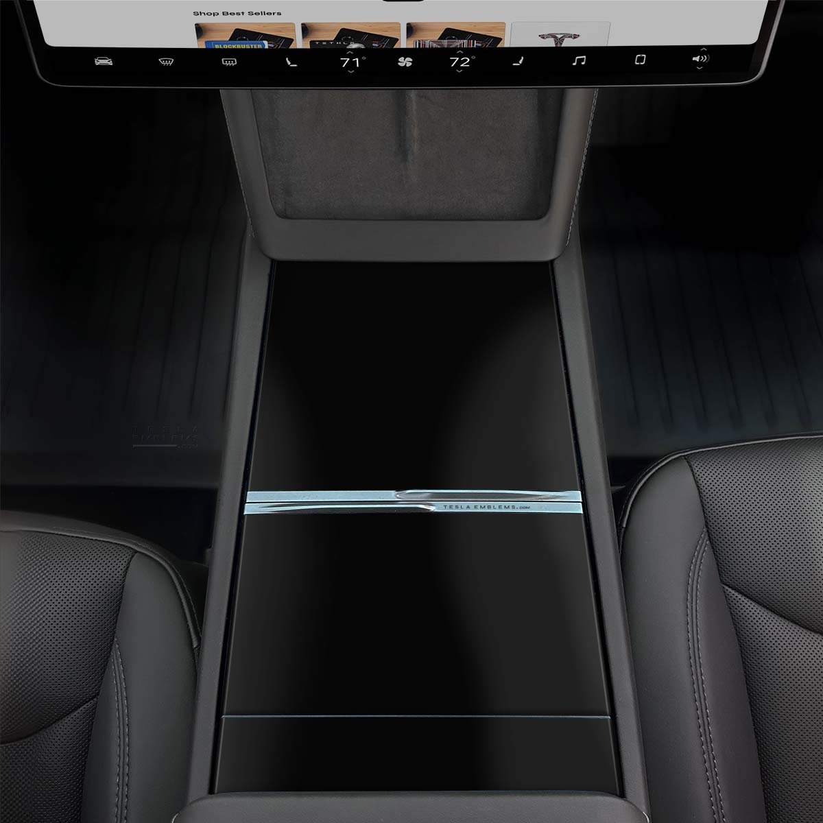 3M Satin Black | Tesla Center Console Wrap Kit | Model 3 '24-26 Refresh
