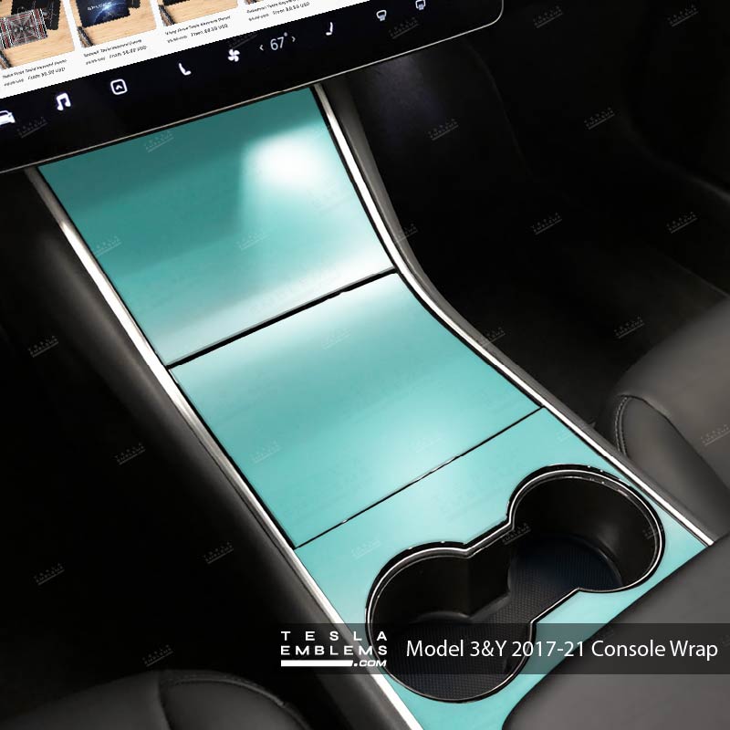 3M Satin Key West | Tesla Center Console Wrap Kit | Model 3 ’17-20