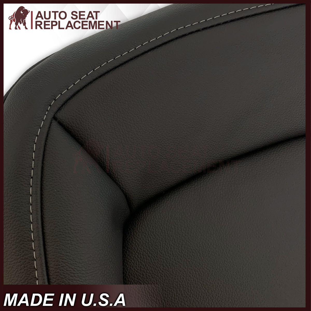 2015-2022 GMC Canyon Bottom Seat Covers Black: Choose In Genuine Leather OR Synthetic Leather