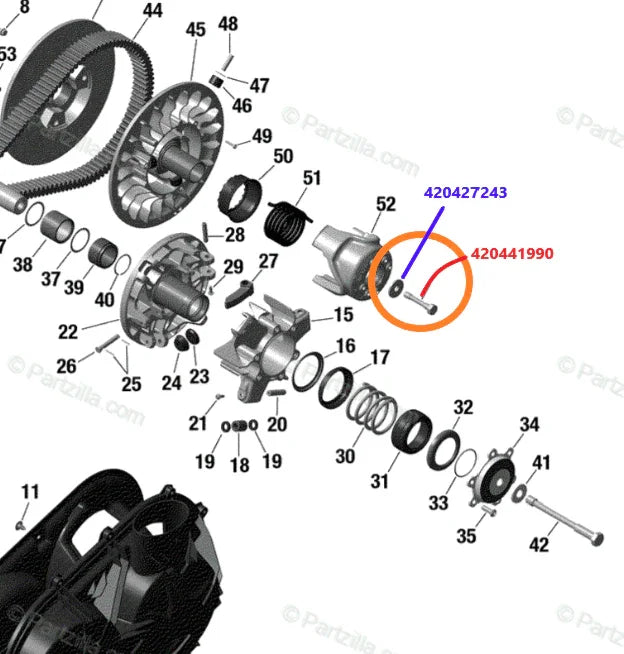 RPM Can Am X3 Titanium Secondary Bolt & Collared Washer Replaces OEM # 420441990 & 420427243