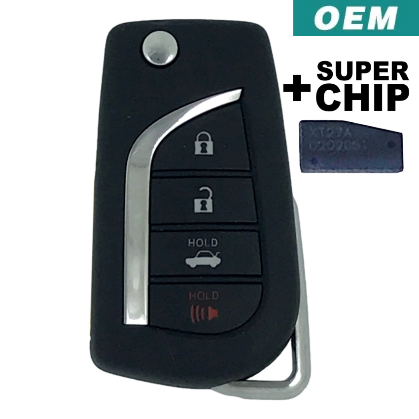 Toyota Camry Corolla 2018-2026 OEM 4 Button Flip Key HYQ12BFB / HYQ12BGF (Super Chip)
