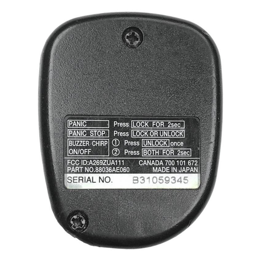 Subaru 1999-2006 OEM 2 Button Keyless Entry Remote A269ZUA111 (88036AE060)