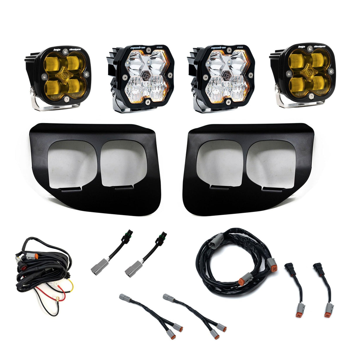 Squadron 2.0 Pro/Squadron Sae Dual Fog Pocket Light Kit Ford 2020-22 F-250/350 Super Duty Baja Amber Toggle