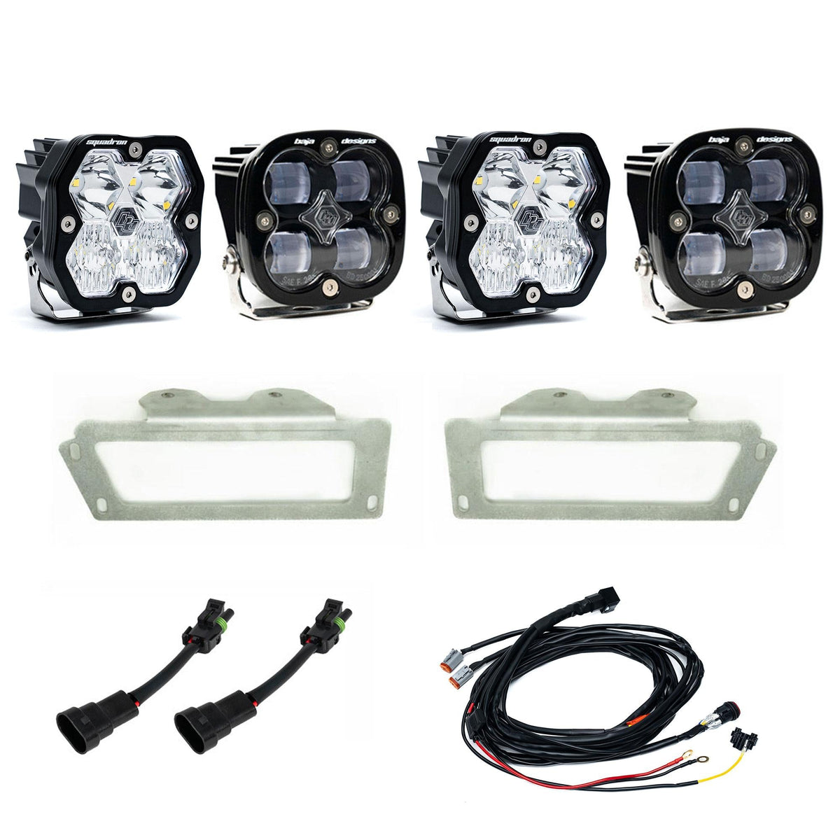 Squadron 2.0 Sport/Squadron Sae Dual Fog Pocket Light Kit Ram 2009-12 1500 2010-18 2500/3500 Clear