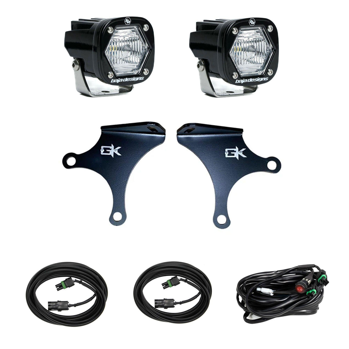 S1 Knuckle Pods Light Kit 2007-2018 Jeep JK Wrangler (Trail Clear)