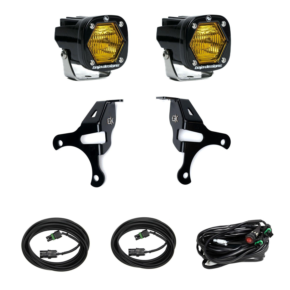 S1 Knuckle Pods Light Kit 2018-2026 Jeep JL Wrangler/JT Gladiator (Trail Baja Amber)