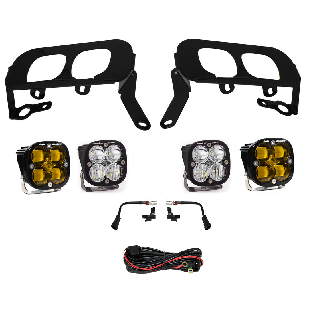 Silverado 1500 Fog Pocket Kit 14-15 FPK, SAE Baja Amber W/C & Sport D/C