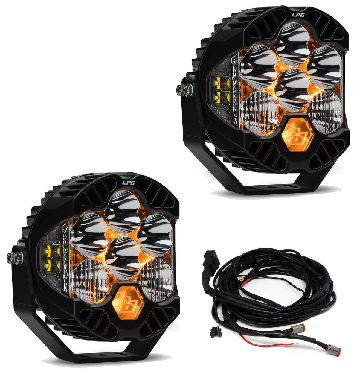 Jeep JL/JT Rubicon Steel Bumper LED Light Kit LP6 w/Upfitter