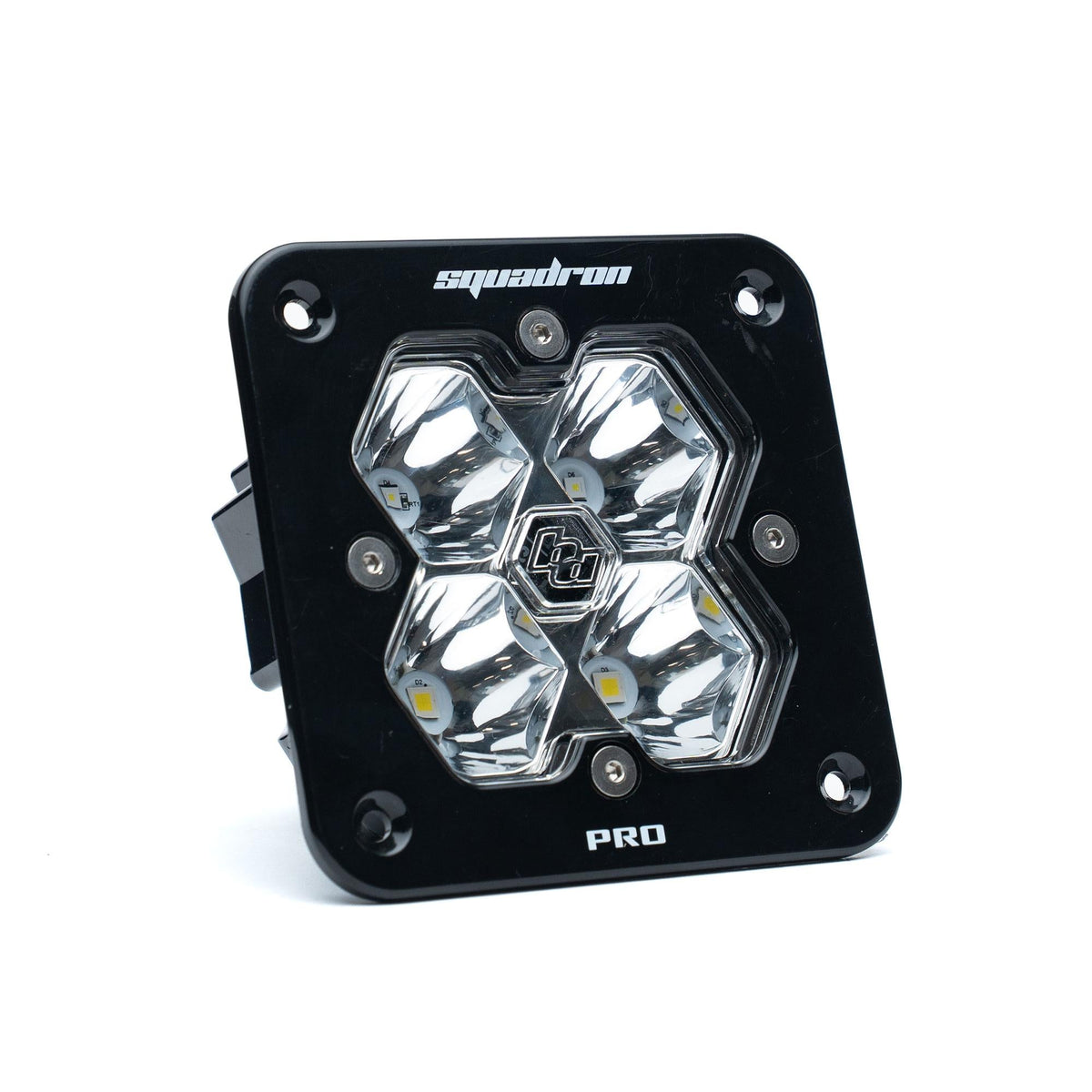 Squadron 2.0 Pro Black Flush Mount LED Auxiliary Light Pod Universal Clear Spot