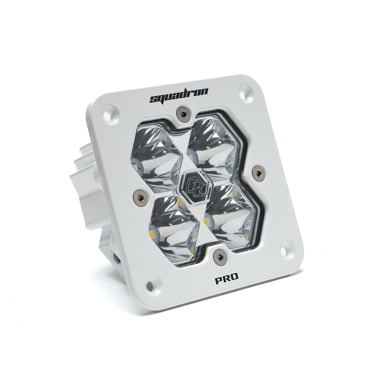 Squadron 2.0 Pro White Flush Mount LED Auxiliary Light Pod Universal Clear Spot