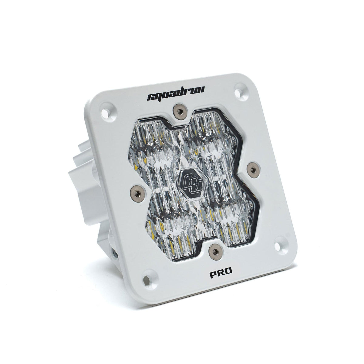 Squadron 2.0 Pro White Flush Mount LED Auxiliary Light Pod Universal Clear Wide Cornering