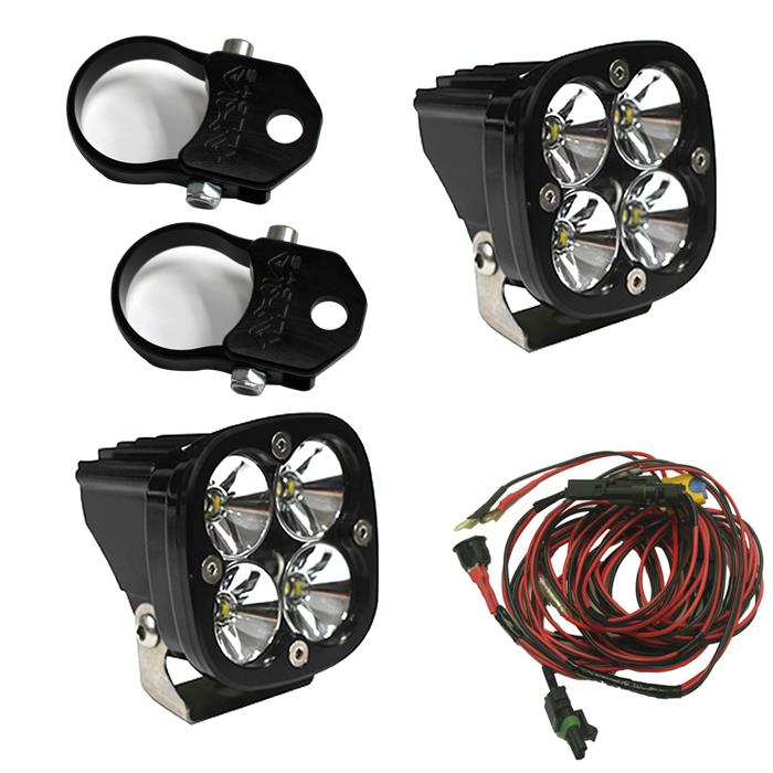 LED Light Pods Kit W/Vertical Mounts 2.00 Inch Harness Squadron Pro