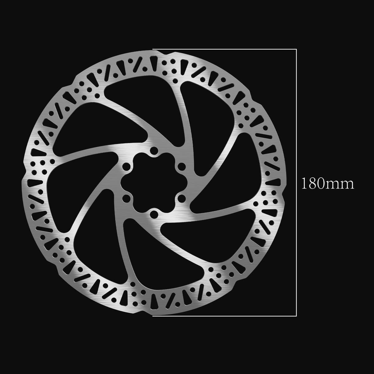 High-Performance 180mm Silver Disc Brake Rotor – Lightweight & Durable (6-Bolt)