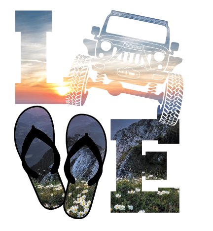 4x4 Love Mountain Sunrise Decal