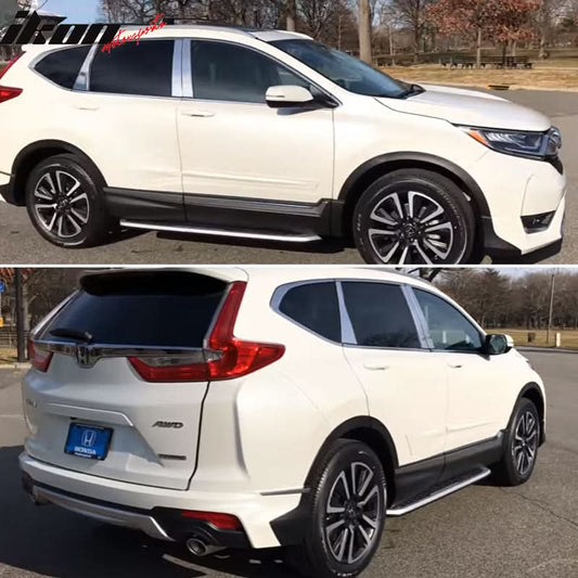 2017-2022 Honda CRV CR-V OE Style Silver Side Running Board Aluminum
