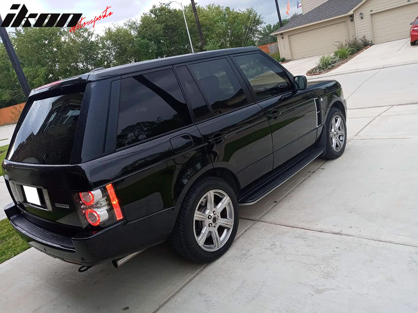 2003-2012 Land Rover Range Rover OE Silver Rubber Black Running Board