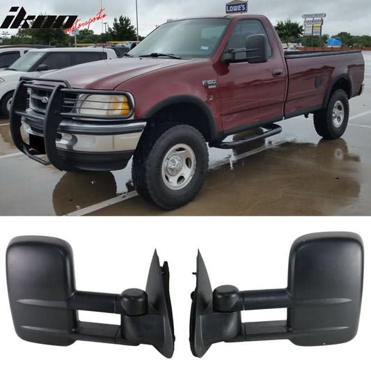 1997-2004 Ford F150 F250 Side Towing Tow Mirrors Manual Non-Heated