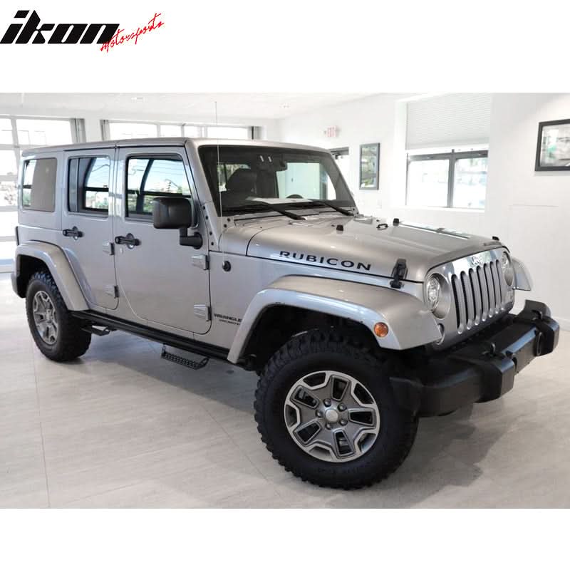 2007-2018 Jeep Wrangler 4Dr BCT Style Black Running Boards Side Steps