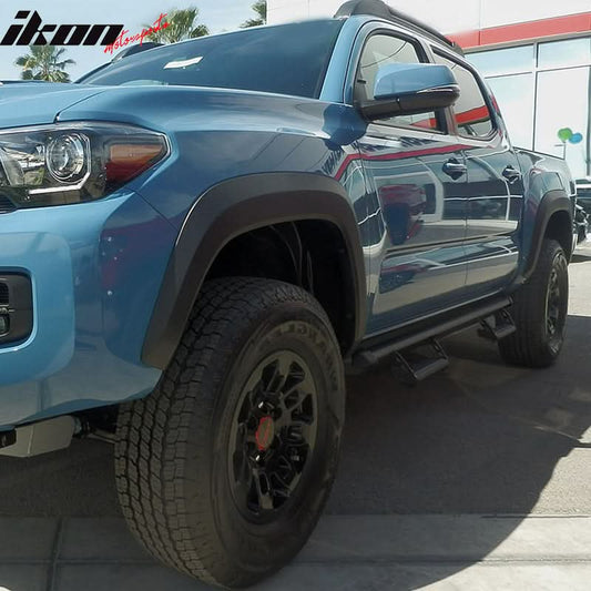 2005-2022 Toyota Tacoma Double Cab OE Style Black Running Boards Steel