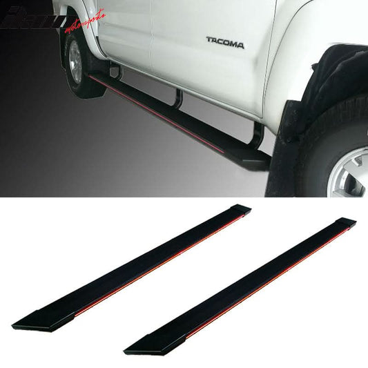 Fits 07-13 Sierra Silverado Amber LED Running Board + Brackets