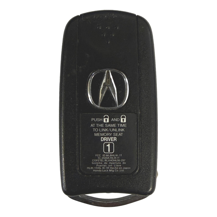 Acura TL TSX 2009-2014 OEM 4 Button Flip Key Remote MLBHLIK-1T | Driver 1