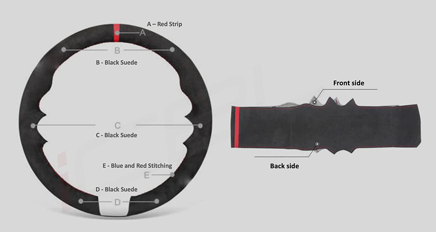 BMW F-Series Alcantara Suede Steering Wheel Cover Non-M sport DIY (Plain)