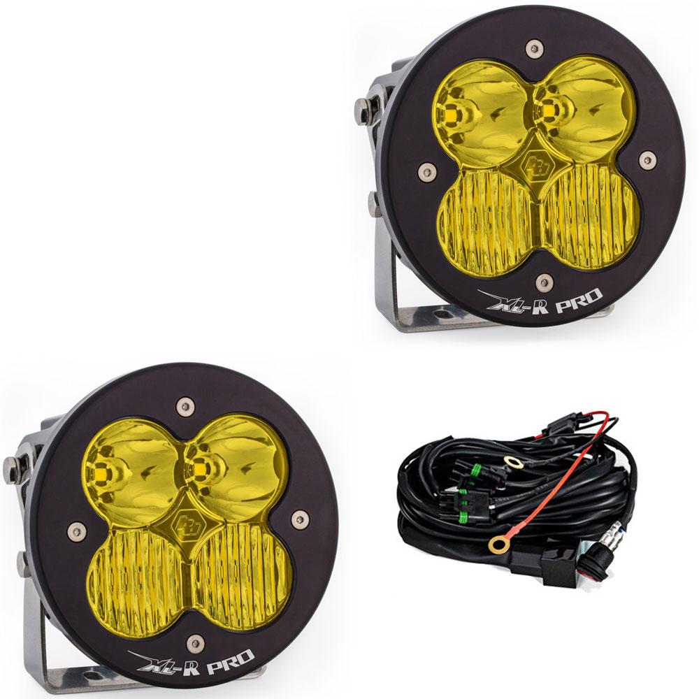 LED Light Pods Baja Amber Lens Driving Combo Pattern Pair XL R Pro Series