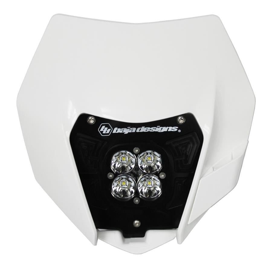 KTM Headlight Kit DC 14-16 w/Headlight Shell White Squadron Sport