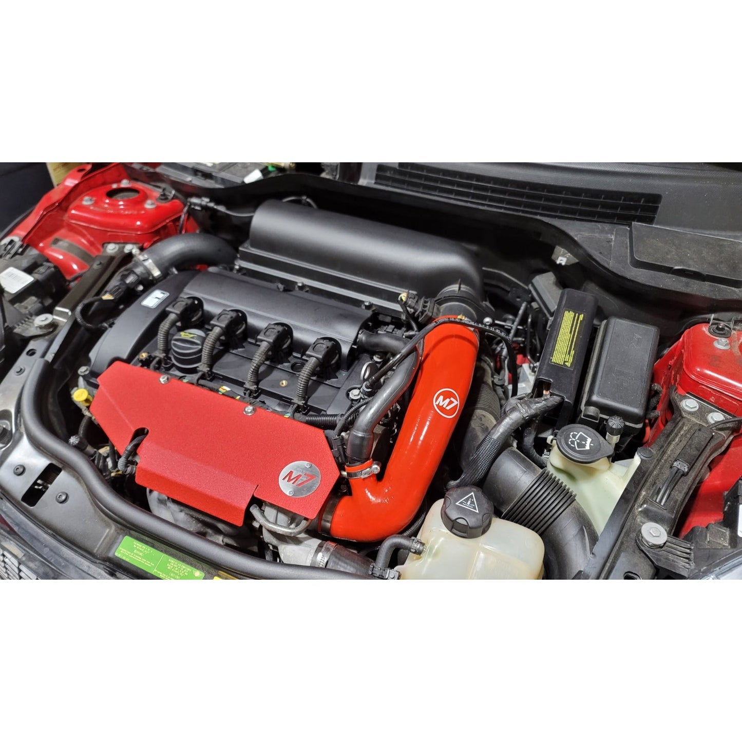 Turbo Heat Shield | MINI Cooper | N14 & 18 Turbocharged Engine | Wrinkle Red