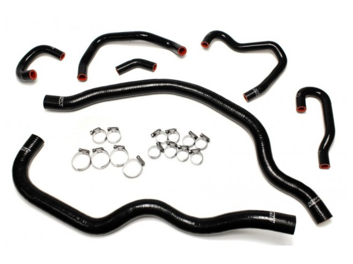 HPS Performance HPS Black Reinforced Silicone Radiator and Heater Hose Kit Coolant Honda 00-05 S2000