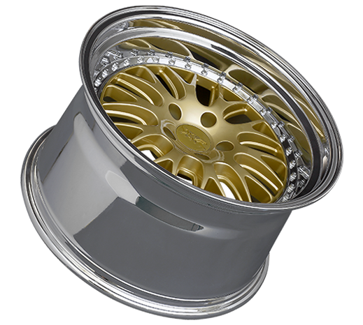 XXR 570 Wheel Hyper Gold / Platinum Lip 18x10.5 +20 5x4.5