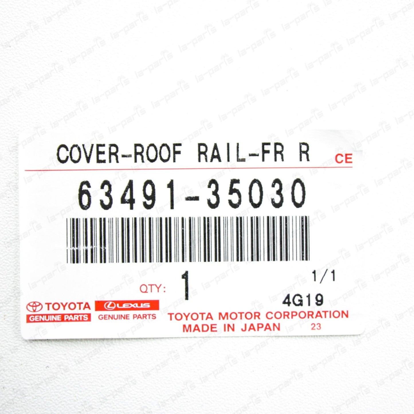 New Genuine OEM Toyota 10-23 4Runner Passenger Front Roof Rack Cover 63491-35030