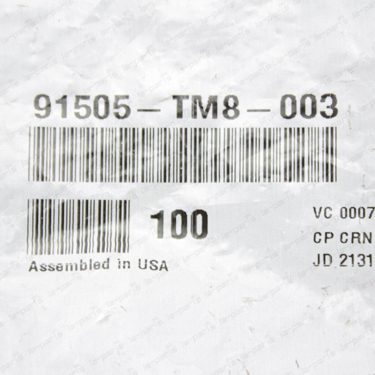 NEW GENUINE HONDA ACURA BUMPER UNDER COVER RETAINER CLIP 91505-TM8-003 12PCK