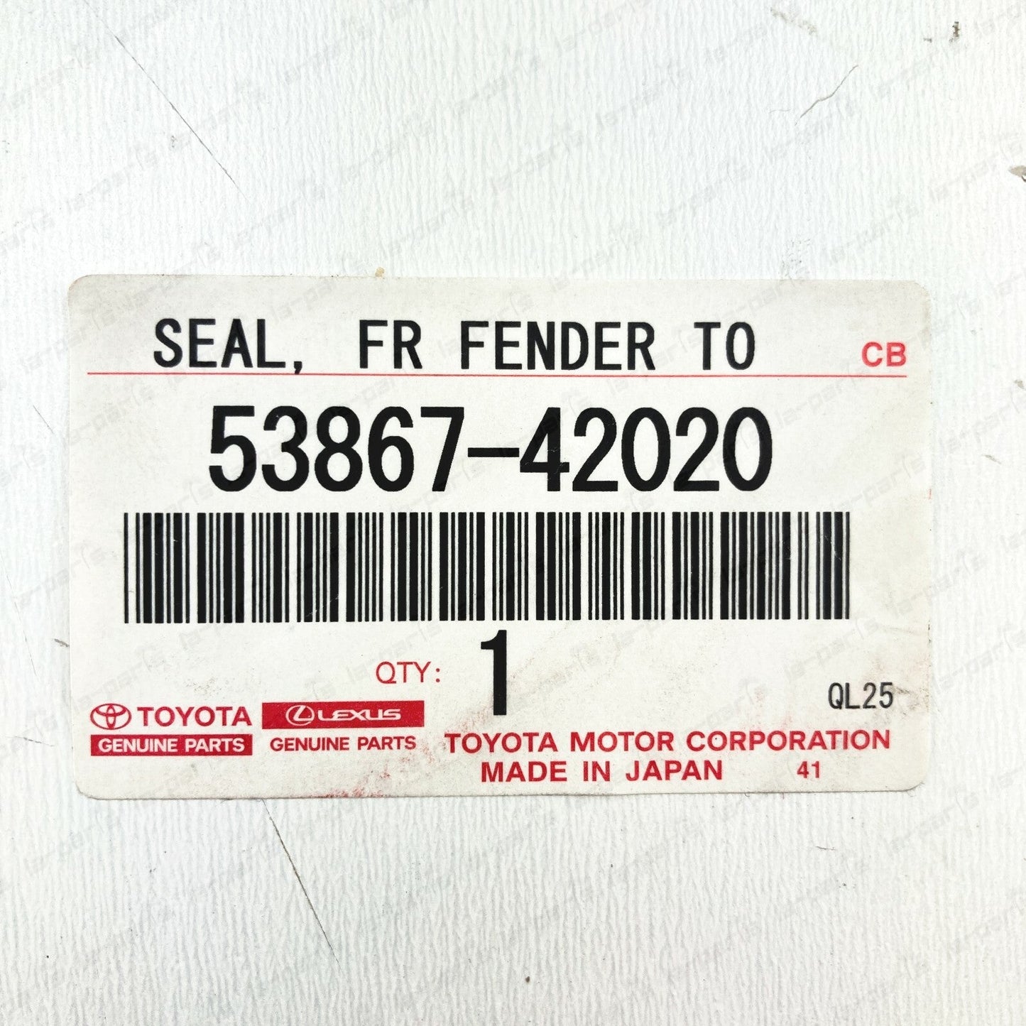 NEW GENUINE TOYOTA 13-18 RAV4 LEFT FENDER TO COWL HOOD SIDE SEAL OEM