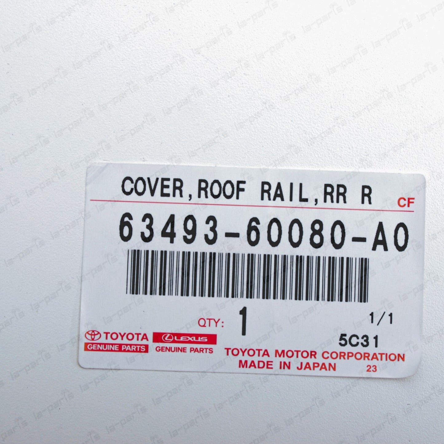 New Genuine Lexus 03-07 LX470 Rear Passenger Roof Rack Cover 63493-60080-A0