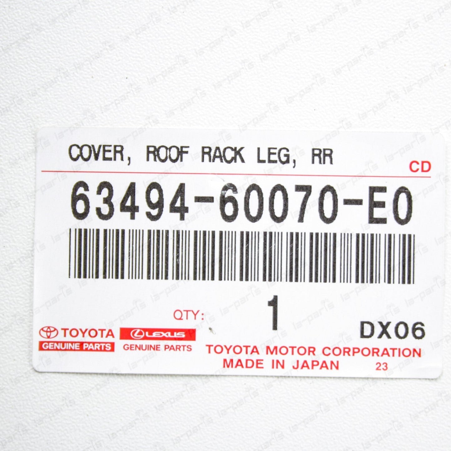 Genuine Lexus LX470 Beige Pearl Rear Driver Roof Rack Leg Cover 63494-60070-E0