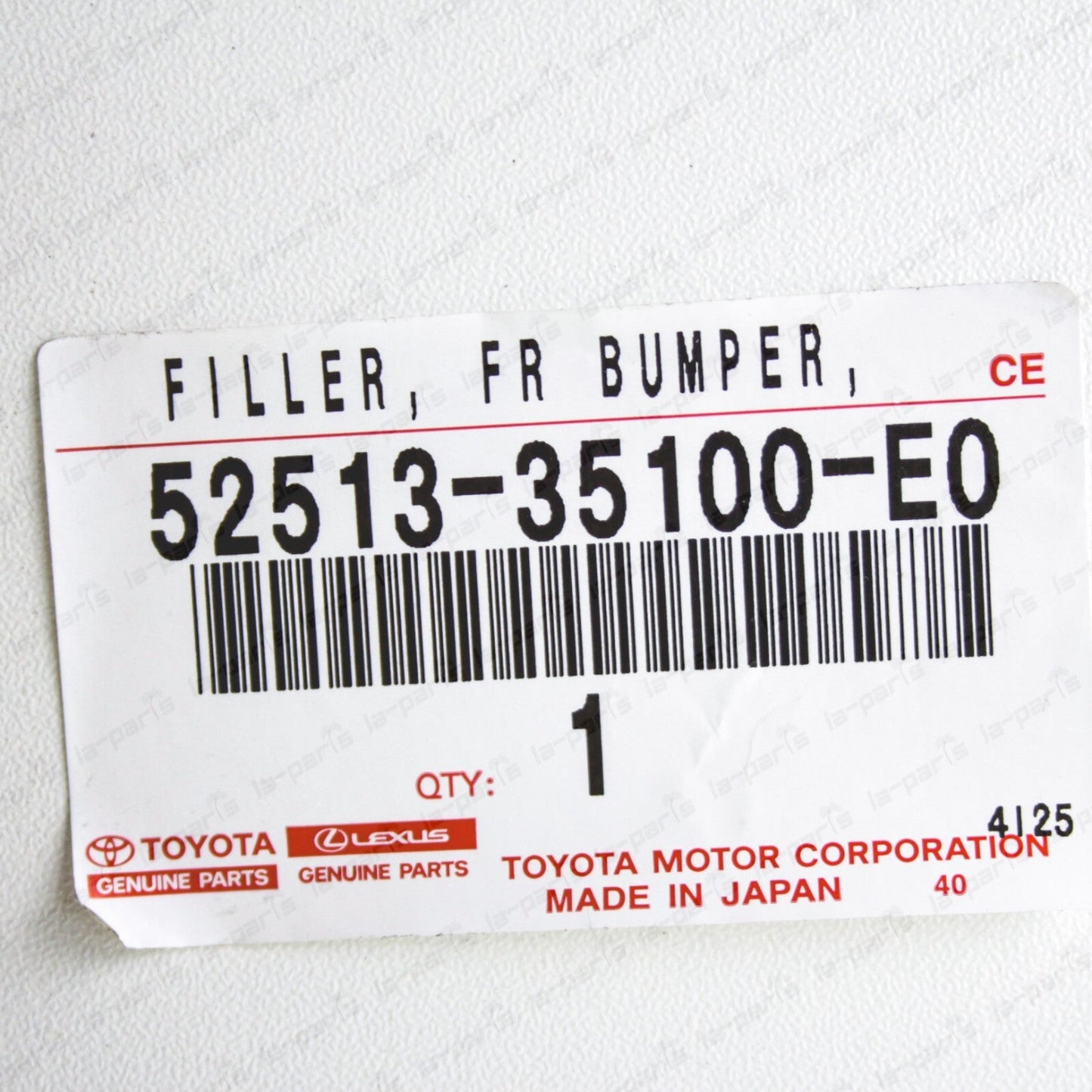 New Genuine Toyota FJ Cruiser Beige Front Driver Bumper Filler 52513-35100-E0