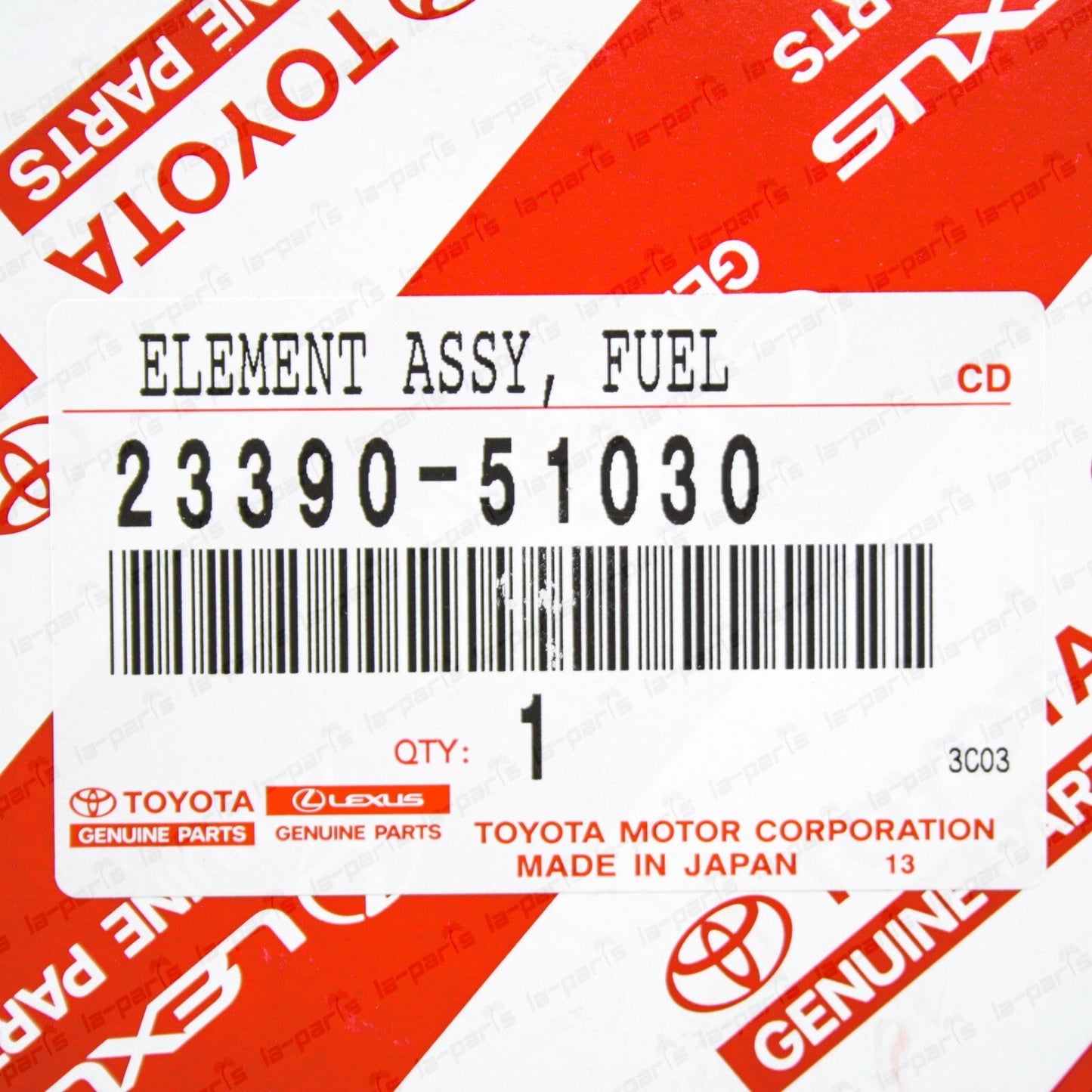 New Genuine OEM Toyota 1VDFTV Diesel Fuel Filter Element 23390-51030
