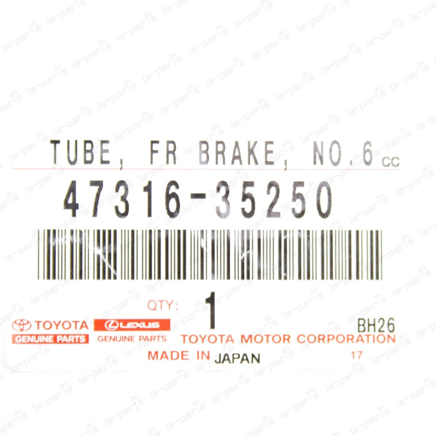 NEW GENUINE TOYOTA 96-02 4RUNNER LEFT FRONT BRAKE TUBE CALIPER TO FLEX HOSE